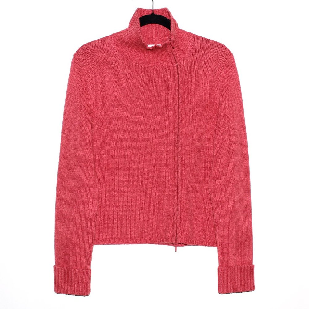 Talbots Vintage 90s Asymmetrical Double Zip Cardigan